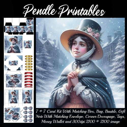 NEW STORY CARD. Sweet winter girl clutches tiny star, cheeks rosy with snowy wonder!