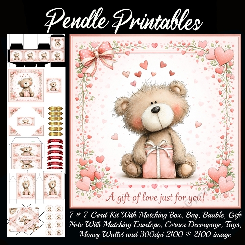 A gift of love. Full kit, card, box, bag, tag, money wallet and more