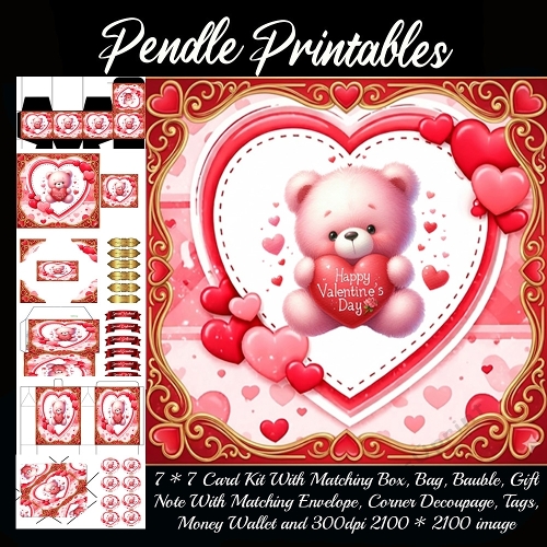 Tickled Pink Valentine. Poem,