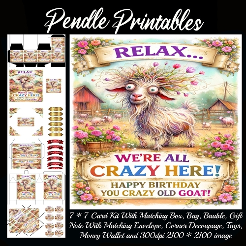 cup1418710_2229 - Relax were all crazy . Card, Giftbag, Money wallet, Tag, Bauble, Gift Card, Envelope. Large Image, Image without border.