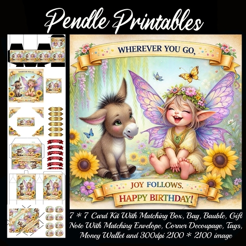Wherever you go, joy follows. Card, Giftbag, Money wallet, Tag, Bauble, Gift Card, Envelope. Large Image, Image without border.