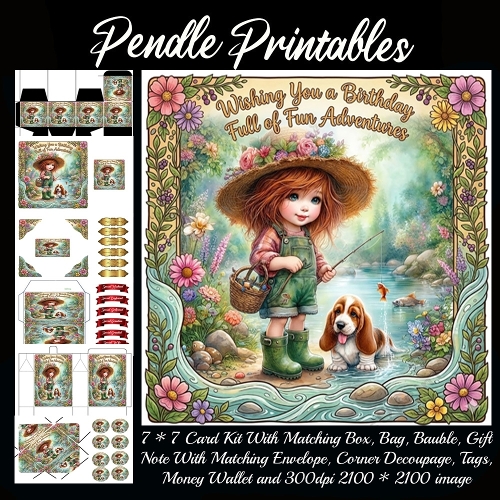Wishing you a birthday full of adventures Card, Giftbag, Money wallet, Tag, Bauble, Gift Card, Envelope. Large Image, Image without border.