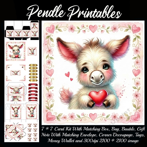 Valentines Cute Donkey 2