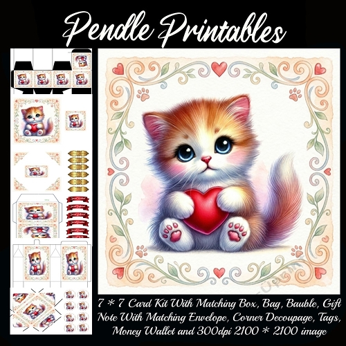 Valentines Cute Kitten 3