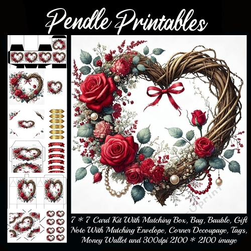 Valentines Beautiful Heart Wreath