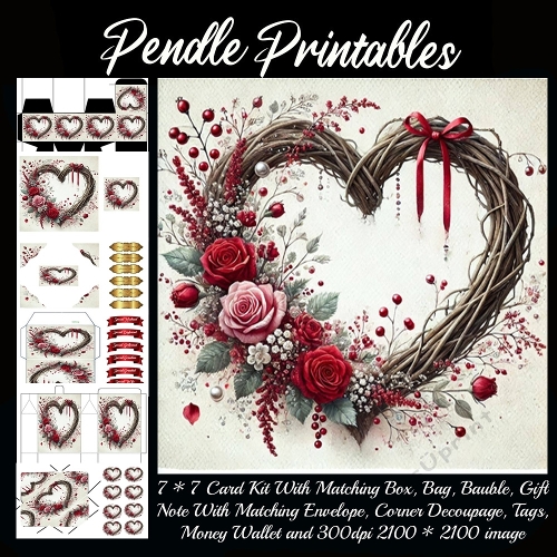 Valentines Beautiful Heart Wreath 3