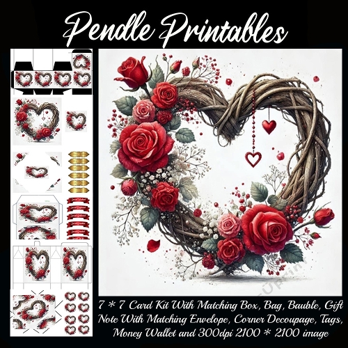 Valentines Beautiful Heart Wreath 5