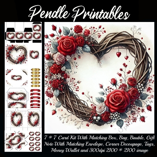 Valentines Beautiful Heart Wreath 7