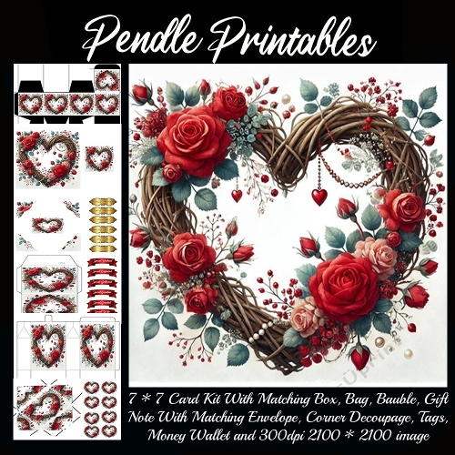 Valentines Beautiful Heart Wreath 8