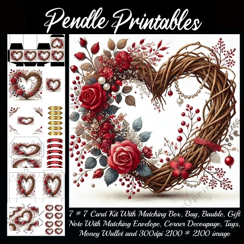 Valentines Beautiful Heart Wreath 6