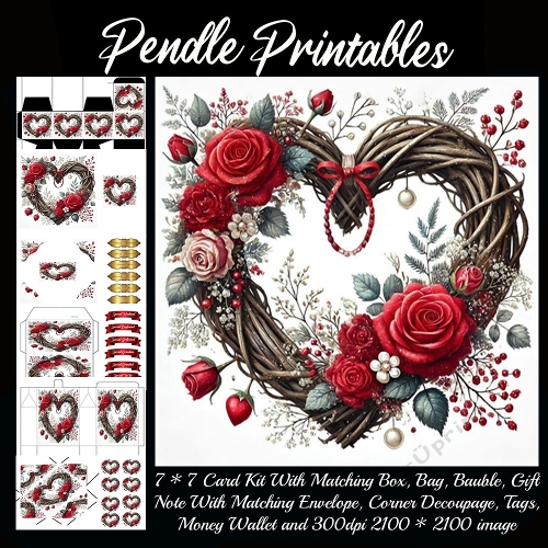 Valentines Beautiful Heart Wreath 10