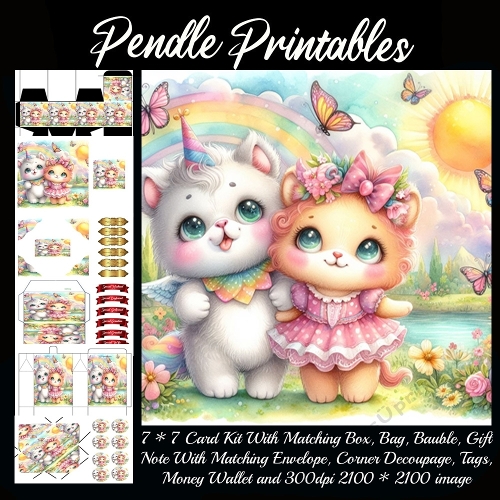 Magical Friends Cute Unicorn & Lion