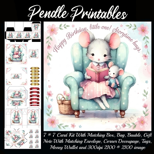 Happy Birthday Little One. Gift bag, Money wallet, Tag, Bauble, Gift Card, Envelope. Large Image, Image without border.