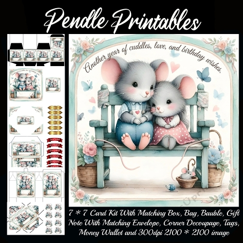 Another year of cuddles, love and birthday wishes . Gift bag, Money wallet, Tag, Bauble, Gift Card, Envelope. Large Image, Image without border.