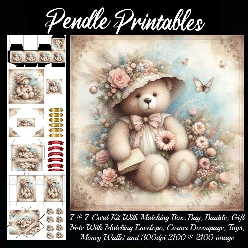 Portrait Style Teddy Bear 3