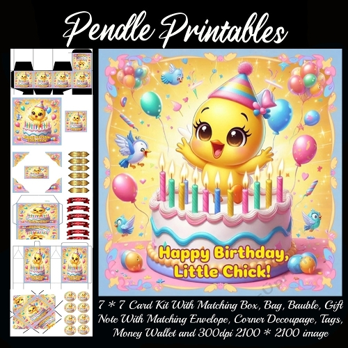 Happy birthday little check,  7*7 card 