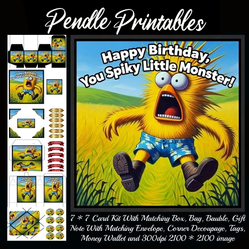 You spiky little monster,  7*7 card 