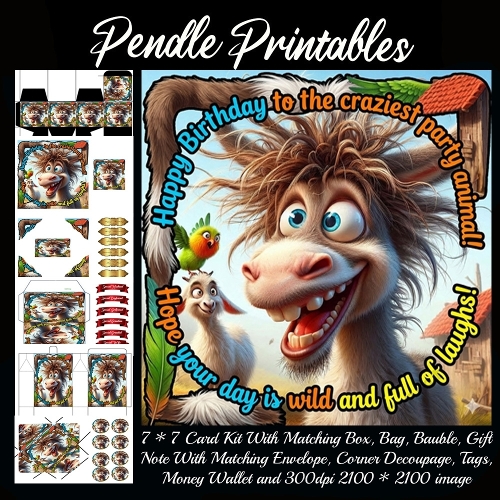 Craziest party animal,  7*7 card 