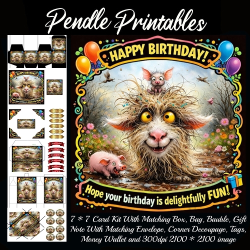 Happy birthday,  7*7 card 