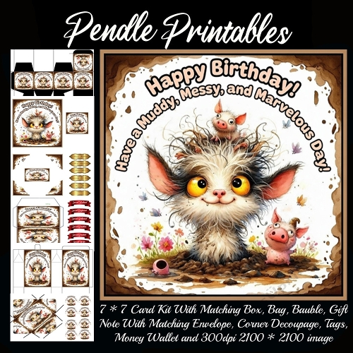 Happy birthday,  7*7 card 