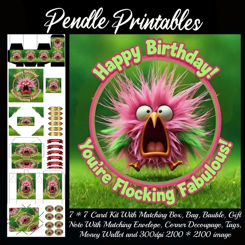 Youre flocking fabulous ,  7*7 card 