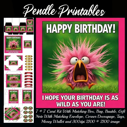 Happy birthday wild ,  7*7 card 