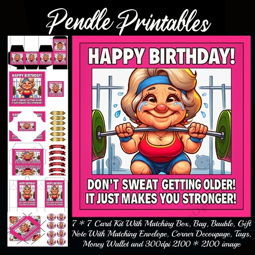 Dont sweat getting older ,  7*7 card 
