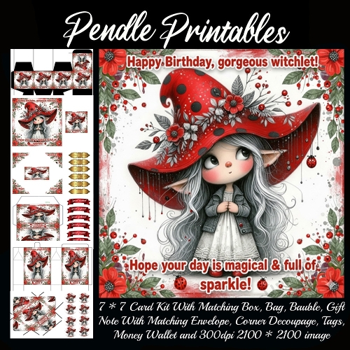 Gorgeous witchlet ,  7*7 card 