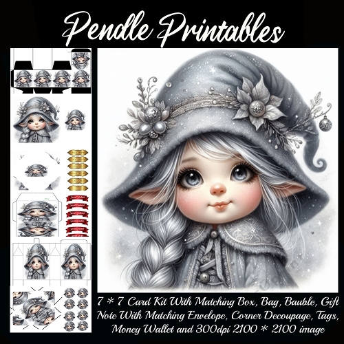 Pretty In Grey Winter Girl