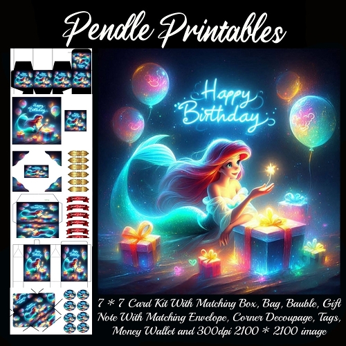 Happy Birthday Ariel Mermaid