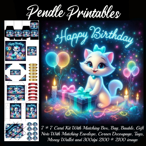 Happy Birthday Beautiful White Cat