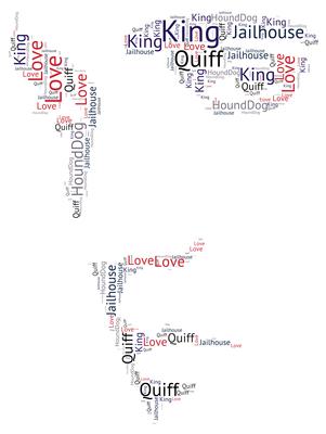 Elvis Presley Face Profile Word Art