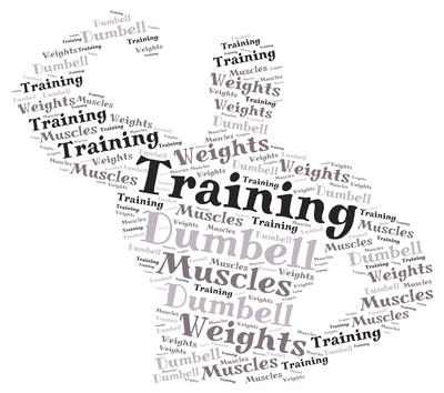 Body Builder Word Art Shape