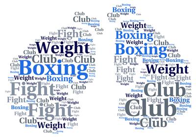 Boxing Gloves Male Word Art Shape
