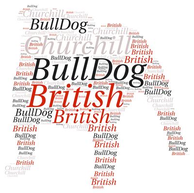 British Bulldog Word Art