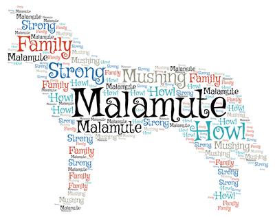 Malamute Dog Word Art Image