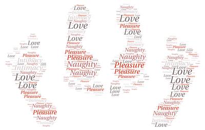 2 Pairs of Naughty Feet Word Art