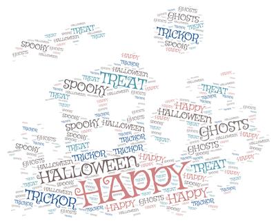 Halloween Spooky House Word Art