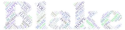 Happy Birthday Blake Word Art