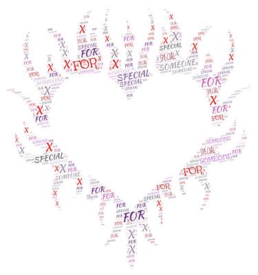 Someone Special Modern Heart Word Art Design