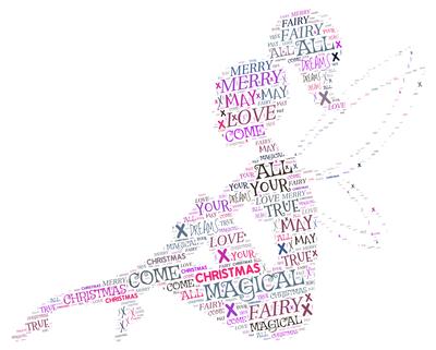 All My Love at Christmas Chic Fairy Word Art