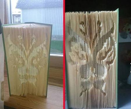 Cut and Fold Book Folding Pattern of Butterfly