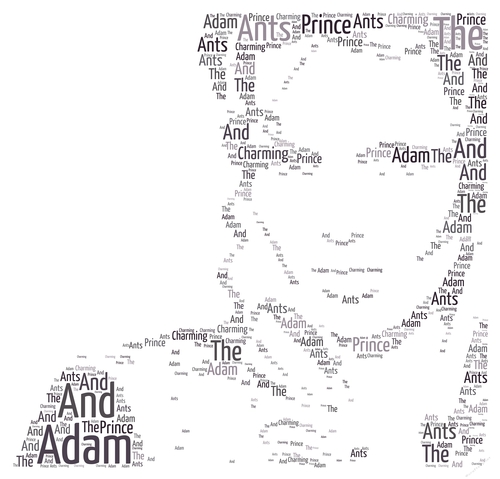 Adam Ant Prince Charming Word Art