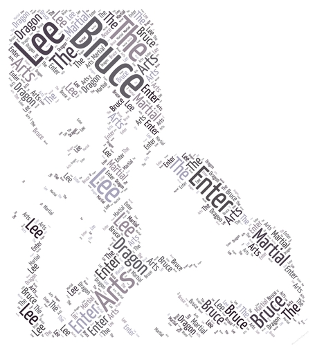 Bruce Lee Word Art