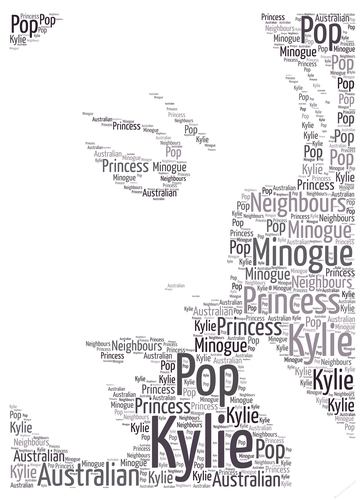 Kylie Minogue Pop Art Word Art