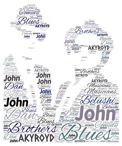 The Blues Brothers Word Art