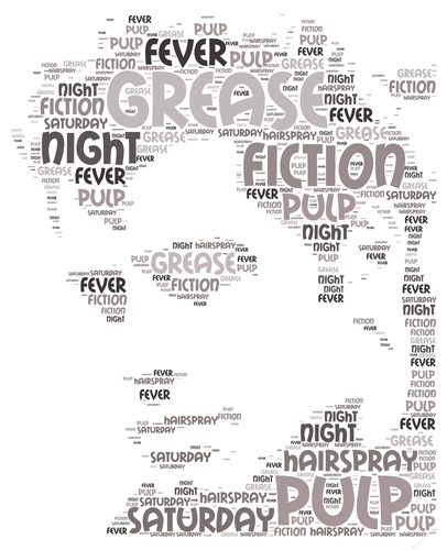 John Travolta Pop Art Word Art