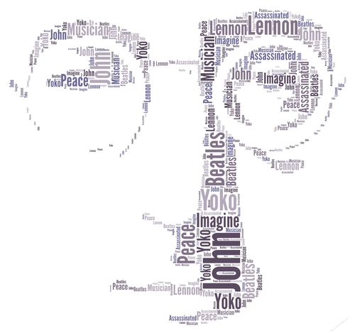 John Lennon Pop Art Word Art