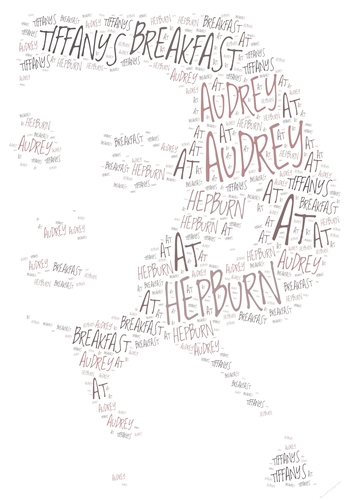 Audrey Hepburn Word Art
