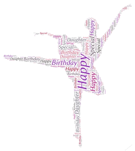 Special Daughter Ballet Dancer Word Art